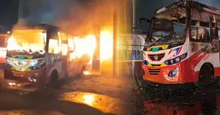 ‘ফেলে দেয়া সিগারেট’ থেকে সাভারে বাসে আগুন